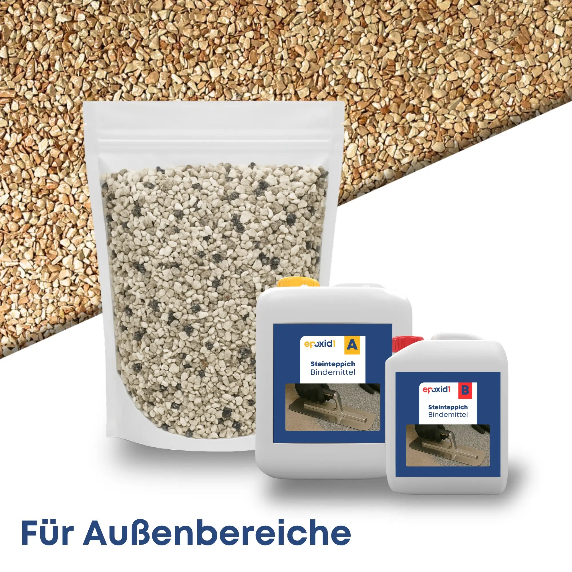 Steinteppich Set AUSSEN - Rosa Corolla